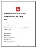 ECO 372 Principles of Macroeconomics Final Exam Review 2025 &lpar;Qns & Ans&rpar;&period;
