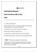 NCCHC-MH CCHP Certification Final Test Review 2025 (Qns & Ans).