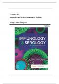 Test Bank - Immunology and Serology in Laboratory Medicine&comma; 7th Edition &lpar;Turgeon&comma; 2022&rpar;&comma; Chapter 1-27 