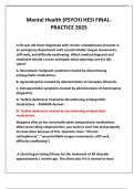 Mental Health &lpar;PSYCH&rpar; HESI FINAL- PRACTICE 2025 COMPLETE QUESTIONS AND CORRECT DETAILED ANSWERS WITH RATIONALES&period;pdf 1