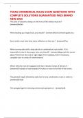 TEXAS COMMERCIAL RULES EXAM QUESTIONS WITH COMPLETE SOLUTIONS GUARANTEED PASS BRAND NEW 2025