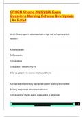 CPHON Chemo 2025&sol;2026 Exam  Questions Marking Scheme New Update  &vert; A&plus; Rated