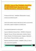 CPHON EXAM PACKAGE DEAL QUESTIONS AND VERIFIED DETAILED ANSWERS &vert; 100&percnt; GUARANTEED PASS &vert; ALREADY GRADED A&plus;