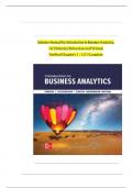Test Bank for Introduction to Business Analytics&comma; 1st Edition by Richardson and Watson&comma; All 1-12 Chapters Covered &comma;Latest Edition&comma; ISBN&colon;9781265451813