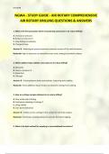 NGWA - STUDY GUIDE - AIR ROTARY COMPREHENSIVE AIR ROTARY DRILLING QUESTIONS & ANSWERS