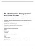 NR 226 Perioperative Nursing Questions with Correct Answers
