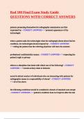 Rad 100 Final Exam Study Guide QUESTIONS WITH CORRECT ANSWERS
