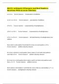 MA121 Arithmetic Of Integers And Real Numbers Questions With Accurate Solutions