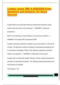 Lindsey Jones TMC A 2025&sol;2026 Exam  Questions and Answers &vert; A&plus; Score  Assured