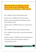 Massachusetts 2A Hoisting License  Exam Study Guide 2025&sol;2026 Exam  Questions and Answers &vert; 100&percnt; Solved 