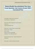 ShadowHealth Musculoskeletal Tina Jones Exam Questions And Answers &vert;Latest 2025 &vert; Guaranteed Pass