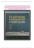 TEST BANK FOR BUSINESS RESEARCH METHODS &lpar;WITH QUALTRICS PRINTED ACCESS CARD&rpar; 9TH EDITION BY WILLIAM G&period; ZIKMUND &comma; BARRY J&period; BABIN &comma; JON C&period; CARR &comma; MITCH GRIFFIN &vert;LATEST GUIDE WITH UPDATED CHAPTERS 1-25&vert; BEST QUESTIONS WITH ELABORATED SOLUTIONS&vert; RATED A&plus;