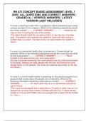 RN ATI CONCEPT BASED ASSESSMENT LEVEL 1 2025 &vert; ALL QUESTIONS AND CORRECT ANSWERS &vert; GRADED A&plus; &vert; VERIFIED ANSWERS &vert; LATEST VERSION &lpar;JUST RELEASED&rpar;