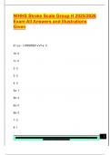 NIHHS Stroke Scale Group H 2025&sol;2026  Exam All Answers and Illustrations  Given 