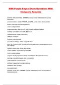 MSK Purple Pages Exam Questions With Complete Answers 