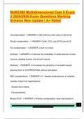 NUR2392 Multidimensional Care II Exam  2 2025&sol;2026 Exam Questions Marking  Scheme New Update &vert; A&plus; Rated 