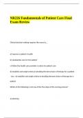 NR226 Fundamentals of Patient Care Final Exam Review QUESTIONS WITH CORRECT&sol; VERIFIED ANSWERS&vert;&lpar;frequently most tested question&rpar;GET IT 100&percnt; ACCURATE &vert; ALREADY GRADED A&plus;