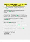 Consumer Goods Cloud UPDATED   Exam  Questions and CORRECT Answers 