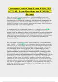 Consumer Goods Cloud  Bundled Exam Questions WITH  CORRECT Answers