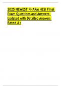 2025 NEWEST PHARM HESI Final Exam Questions and Answers  Updated with Detailed Answers Rated A&plus;
