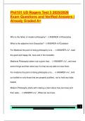 Phil101 UD Rogers Test 3 2025&sol;2026  Exam Questions and Verified Answers &vert;  Already Graded A&plus;