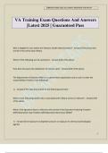 VA Training Exam Questions And Answers &vert;Latest 2025 &vert; Guaranteed Pass
