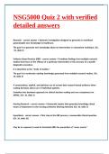 NSG5000 Quiz 2 with verified detailed answers