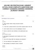 ASU MIC 205 PENTON EXAM 1 NEWEST ACTUAL EXAM COMPLETE QUESTIONS AND CORRECT ANSWERS &lpar;VERIFIED ANSWERS&rpar; &vert;ALREADY GRADED