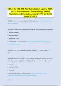 NSG318 &sol; NSG 318 Real Exam &lpar;Latest Update 2024 &sol; 2025&rpar; Introduction to Pharmacology Exam &vert; Questions and Correct Answers &vert; 100&percnt; Verified &vert; Grade A &ndash; GCU