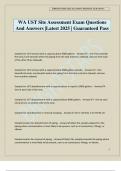 WA UST Site Assessment Exam Questions And Answers &vert;Latest 2025 &vert; Guaranteed Pass