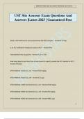 UST Site Assessor Exam Questions And Answers &vert;Latest 2025 &vert; Guaranteed Pass