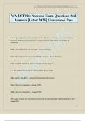 WA UST Site Assessor Exam Questions And Answers &vert;Latest 2025 &vert; Guaranteed Pass