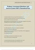 Walmart Assessment Questions And Answers &vert;Latest 2025 &vert; Guaranteed Pass