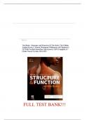 Test Bank - Structure and Function Of The Body 17th Edition Author&colon;Kevin T&period; Patton&comma;Thompson&comma;Williamson All Chapters&lbrack;1-22&rsqb; With Verified Questions And Answers 100&percnt;Complete A&plus; Guide Newest Version