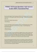 WMGT 322 Exam Questions And Answers &vert;Latest 2025 &vert; Guaranteed Pass