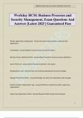 Workday HCM&colon; Business Processes and Security Management&period; Exam Questions And Answers &vert;Latest 2025 &vert; Guaranteed Pass