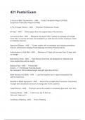 421 Postal Exam Questions & Answers 2025&sol;2026 &lpar; A&plus; GRADED 100&percnt; VERIFIED&rpar;
