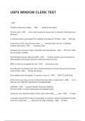 USPS WINDOW CLERK TEST QUESTIONS & ANSWERS 2025&sol;2026 &lpar; A&plus; GRADED 100&percnt; VERIFIED&rpar;