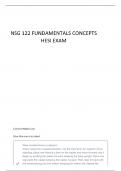 NSG 122 FUNDAMENTAL CONCEPTS HESI FINAL EXAM QUESTIONS AND VERIFIED ANSWERS