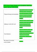 PTTC Exam Study Guide with Complete Solutions Latest Upload 2025&sol;2026