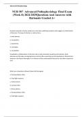 NUR 507  Advanced Pathophysiology Final Exam &lpar;Week 8&rpar; 2024&sol;2025Questions And Answers with Rationale Graded A&plus;