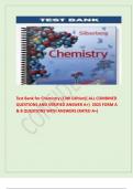 Test Bank for Chemistry &lpar;13th Edition&rpar;&lpar; ALL COMBINED  QUESTIONS AND VERIFIED ANSWER A&plus;&rpar;  2025 FORM A  & B QUESTIONS WITH ANSWERS &lpar;RATED A&plus;&rpar;