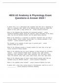 HESI A2 Anatomy & Physiology Exam Questions & Answer 2024 &excl;