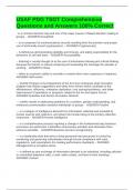 USAF PDG TSGT Comprehensive Questions and Answers 100&percnt; Correct