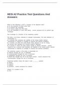 HESI A2 Practice Test Questions And Answers