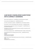 AAB BASIC KNOWLEDGE QUESTIONS WITH CORRECT ANSWERS