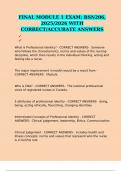 FINAL MODULE 1 EXAM&colon; BSN206&comma; 2025&sol;2026 WITH CORRECT&sol;ACCURATE ANSWERS
