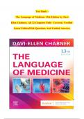 Test Bank - The Language of Medicine 13th Edition by Davi-Ellen Chabner&comma; All 22 Chapters Covered&comma; Verified Latest Edition