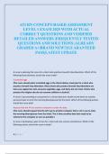 ATI RN CONCEPT-BASED ASSESSMENT  LEVEL 1 EXAM 2025 WITH ACTUAL  CORRECT QUESTIONS AND VERIFIED  DETAILED ANSWERS &vert;FREQUENTLY TESTED  QUESTIONS AND SOLUTIONS &vert;ALREADY  GRADED A&plus;&vert;BRAND NEW&excl;&excl;&vert;GUARANTEED  PASS&vert;LATEST UPDATE 