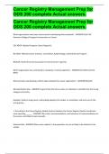 Cancer Registry Management Prep for ODS 200 complete Actual answers&period;